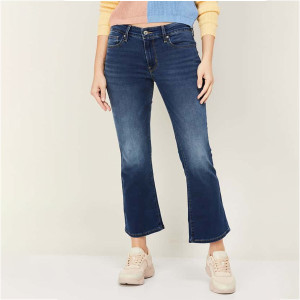 715 Women Stonewashed Skinny Fit Bootcut Jeans