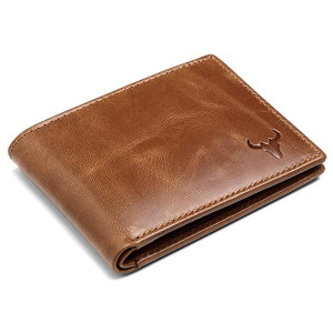 NAPA HIDE Tan Crunch Leather Wallet for Men